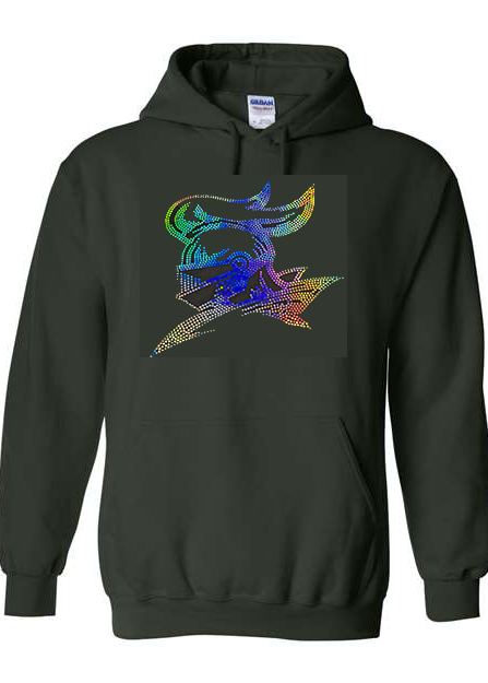 Nordonia Knights Helmet Spangle Hooded Sweatshirt