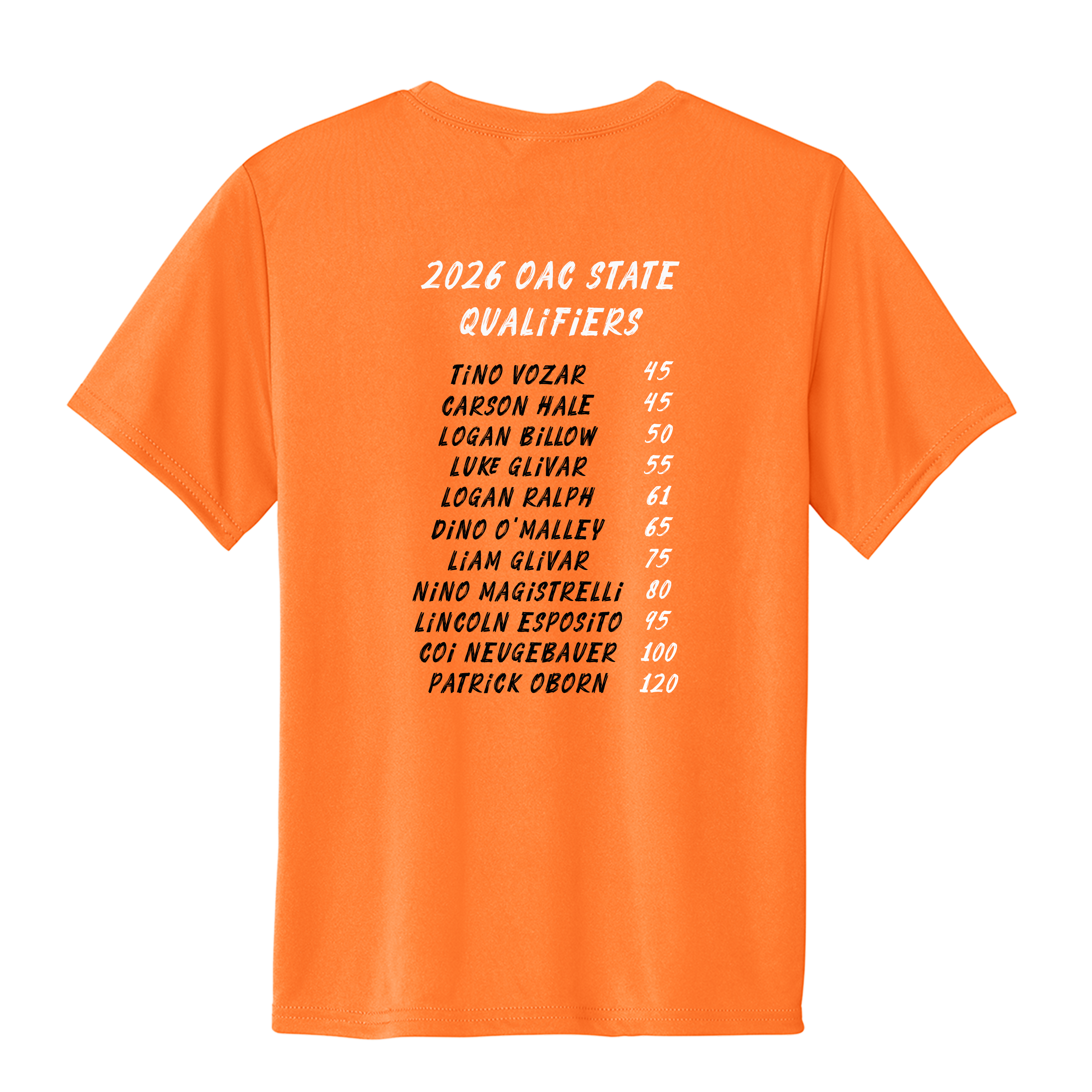 Longwood Wrestling OAC Qualifier Orange T-Shirt