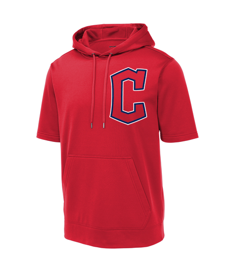 Cleveland Guardians Oversized "C" Short-Sleeve Hooded Shirt