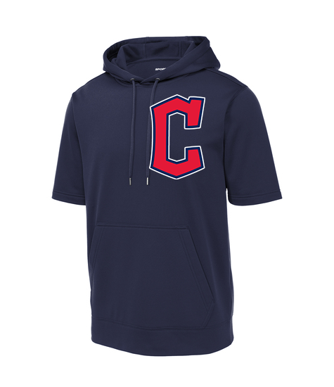 Cleveland Guardians Oversized "C" Short-Sleeve Hooded Shirt